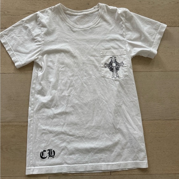 Chrome Hearts Los Angeles Cross White Pocket Tee S - Picture 2 of 11